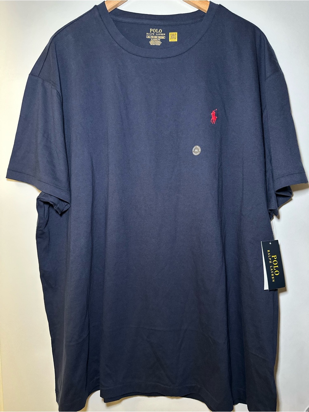 Polo by Ralph Lauren Navy Short Sleeve Crew Tee with Red Pony